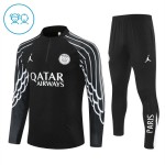 Kinder Paris Saint-Germain Training Sweatshirts Viertelreißverschluss 2025-26 Schwarze